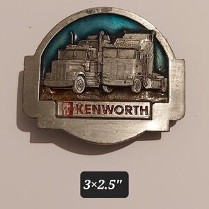 Vintage 1985 Kenworth Semi Truck Belt Buckle Bergamot Brass Works Tonkin USA C42